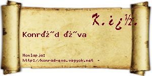 Konrád Éva névjegykártya